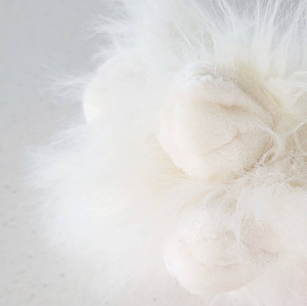 Dakin Lou Rankin FRIENDS White Plush Cat Toy, Long Haired - Picture 7 of 10